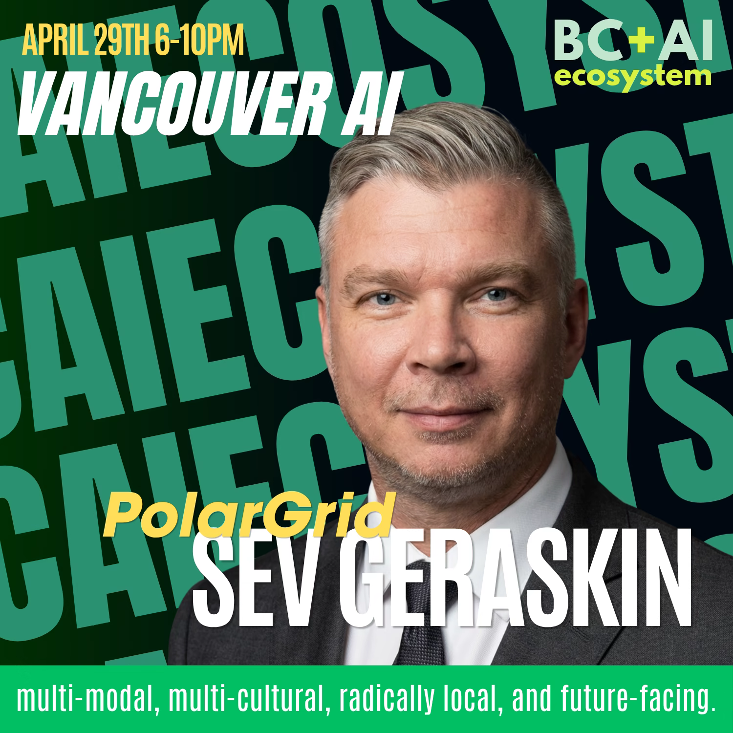 April speaker — Sev Geraskin